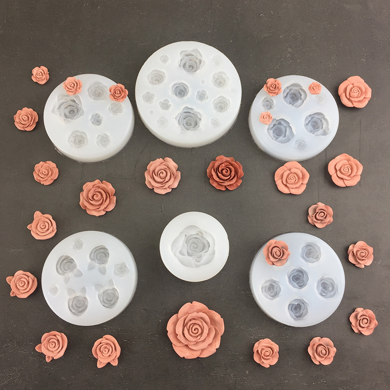 Soap Making Workshop - 3D Rose Flower Shape Leaf Silicone