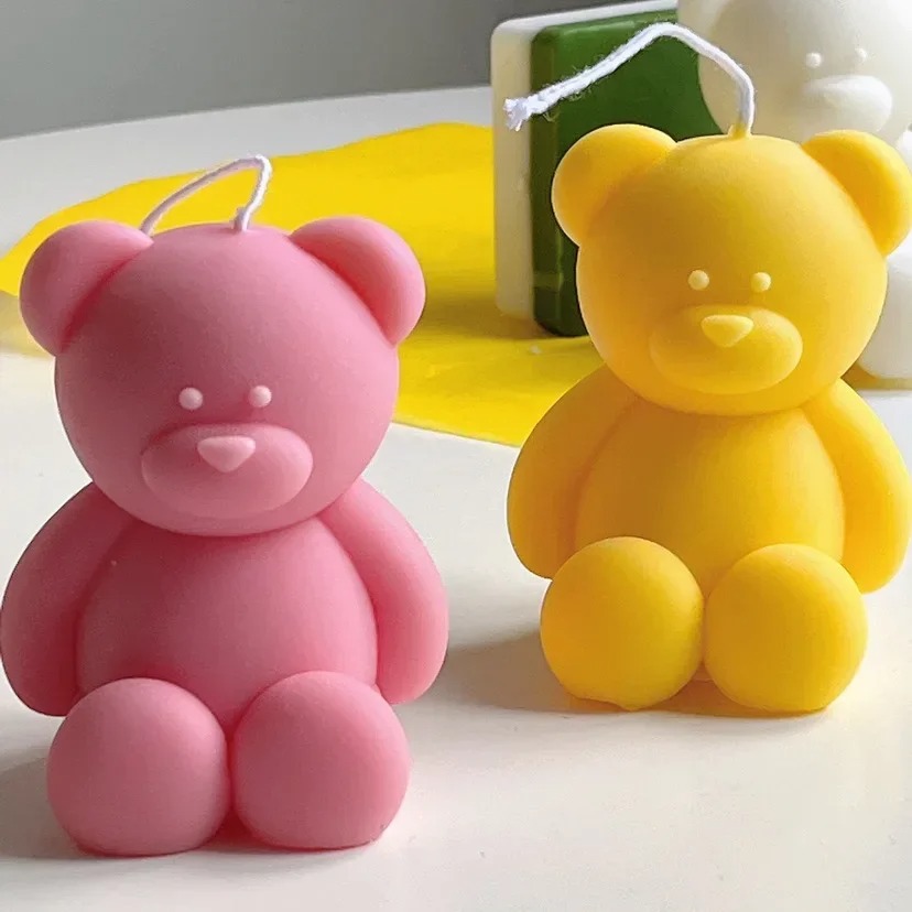 Soap Making Diy Kit - 3D Cute Cartoon Bear Silicone Candle