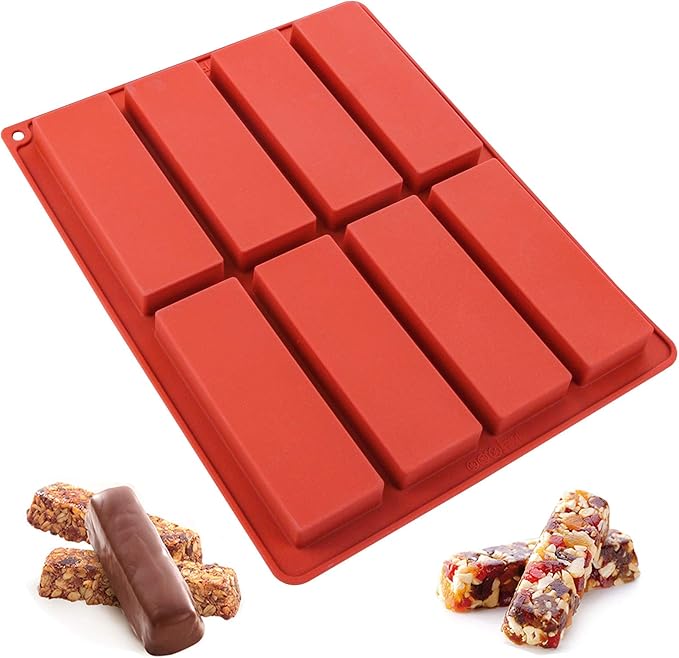Soap Making Tray - 8-Cavity Butter Mould, Granola Bar Mold,