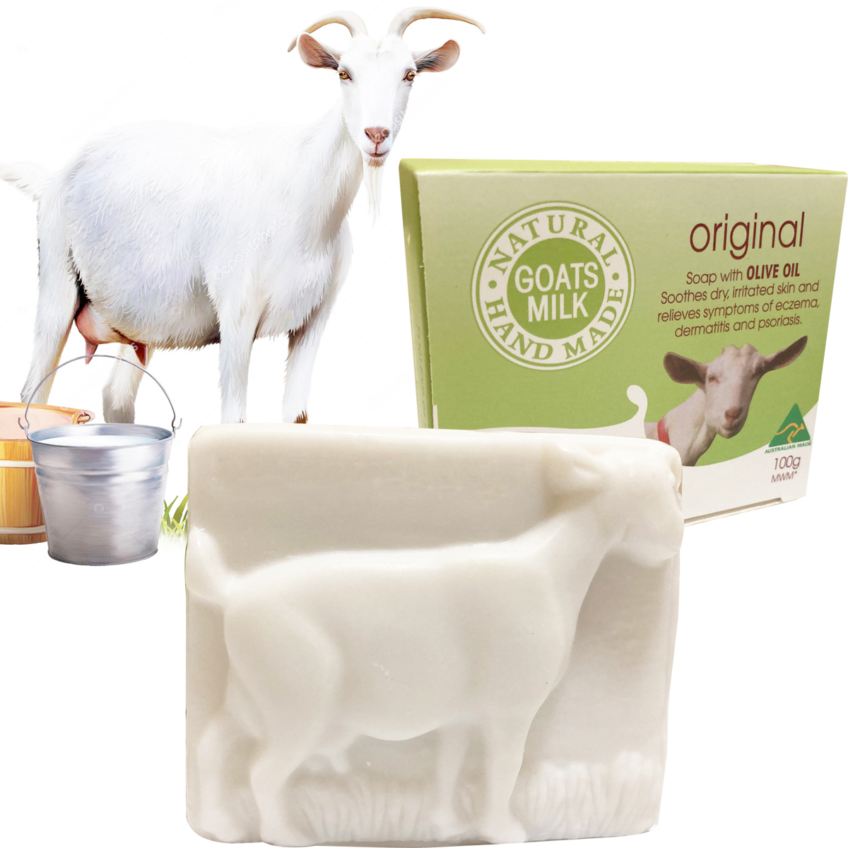 100g Natural Handmade Goats Mi - مراجعة Soap Making Oils وسعره