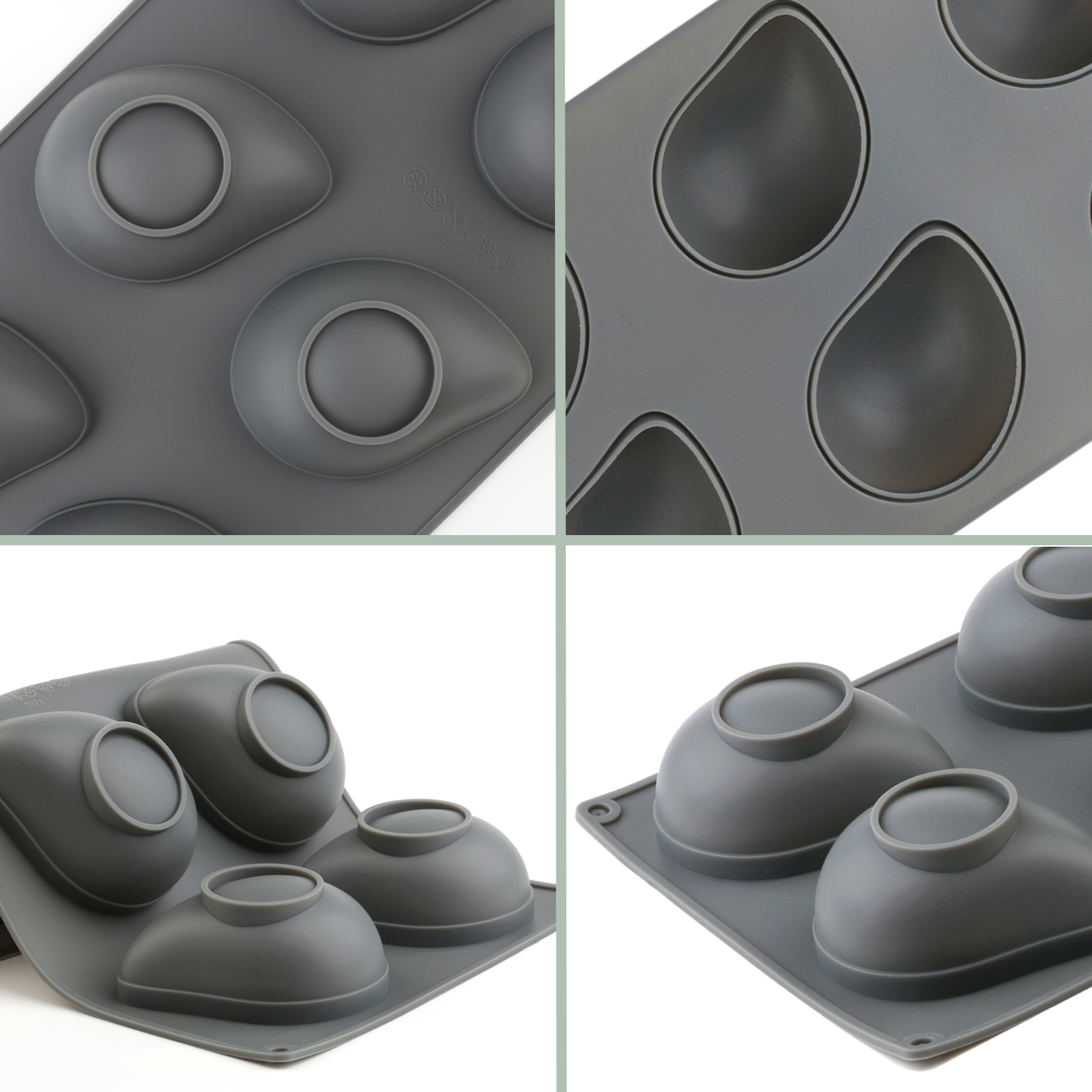 1pcs Gray Thick Silicone Mouss - مراجعة Soap Making Tray وسعره