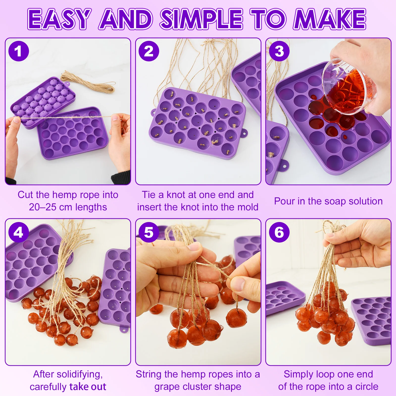 2 Pcs Grape Ball Handmade Soap - مراجعة Soap Making Diy Kit وسعره