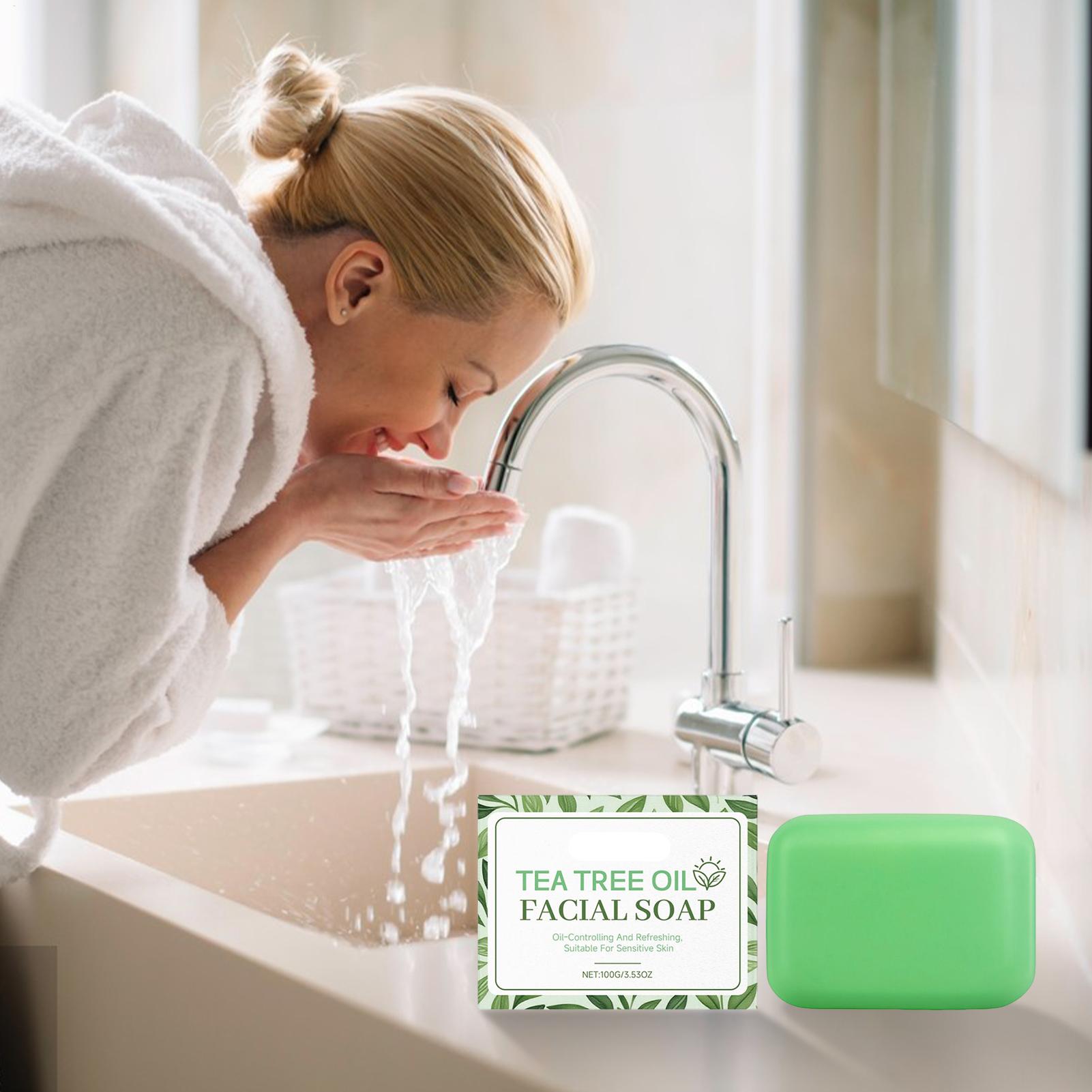 1pc Tea Tree Soap for Face Bod - مراجعة Soap Making Oils وسعره