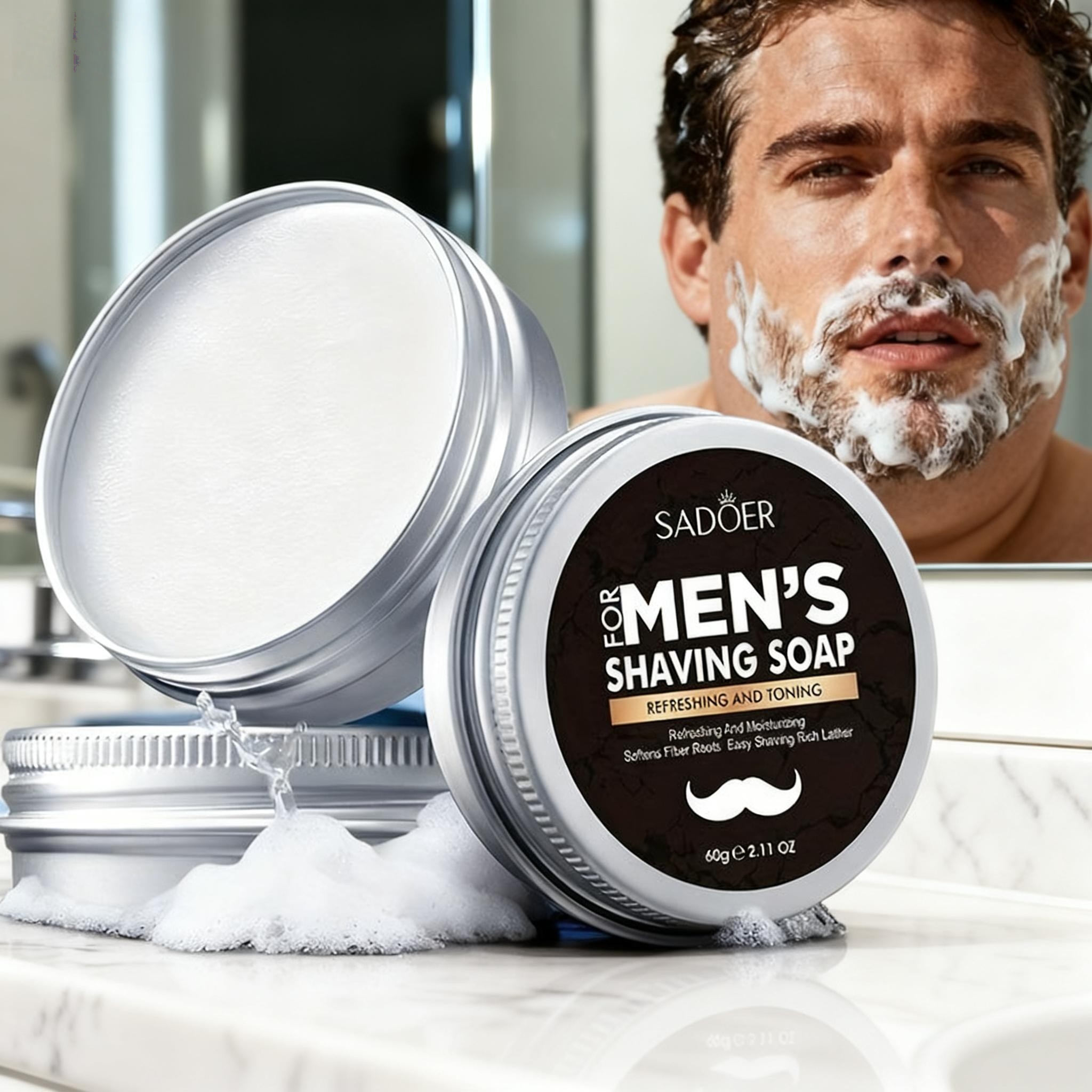 60g Men's Shaving Soap Contain - مراجعة Soap Making Oils وسعره