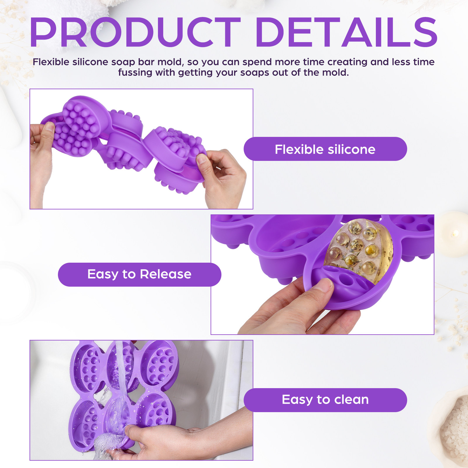 9 Hole Silicone Soap Mold Mass - مراجعة Soap Making Diy Kit وسعره