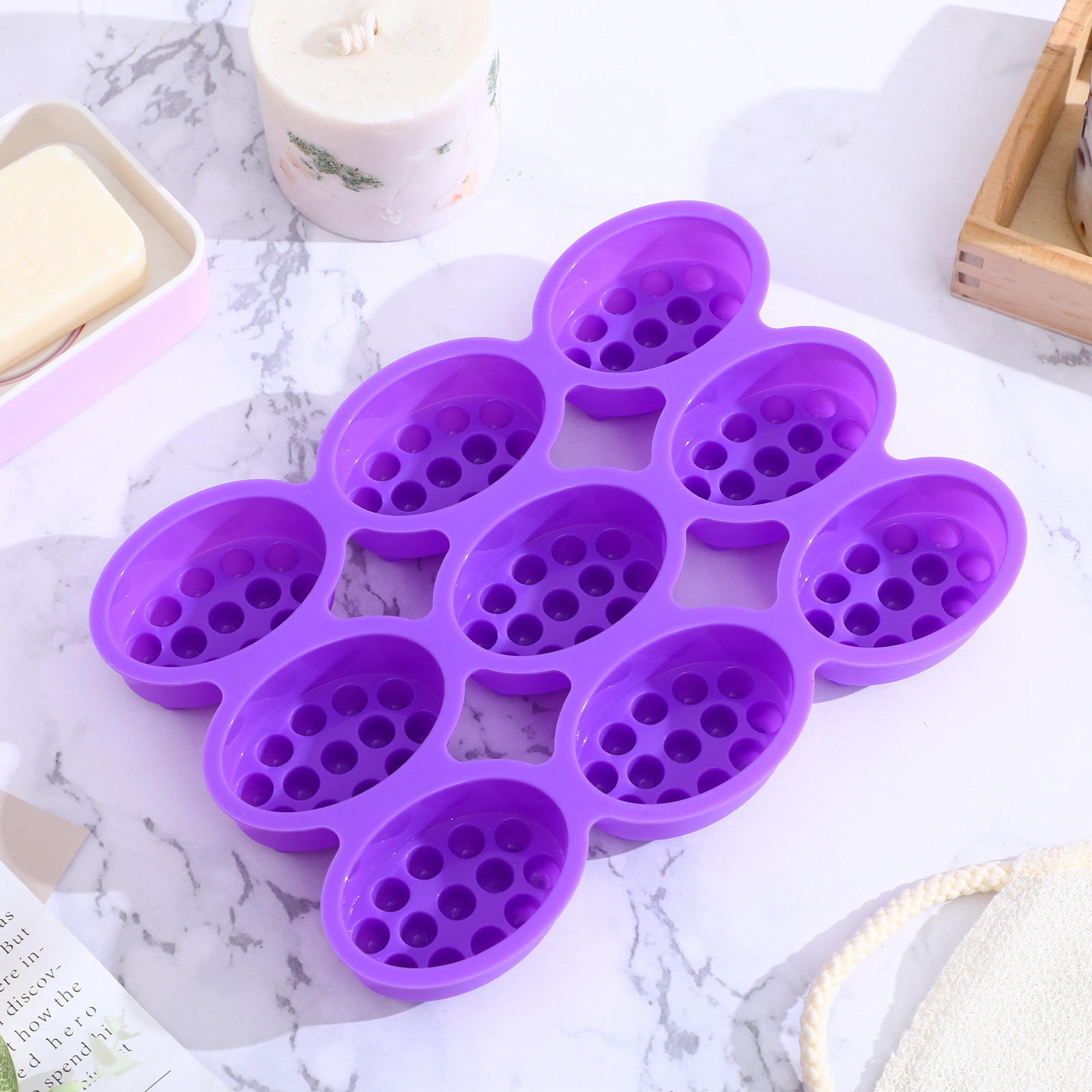9 Hole Silicone Soap Mold Mass - مراجعة Soap Making Diy Kit وسعره