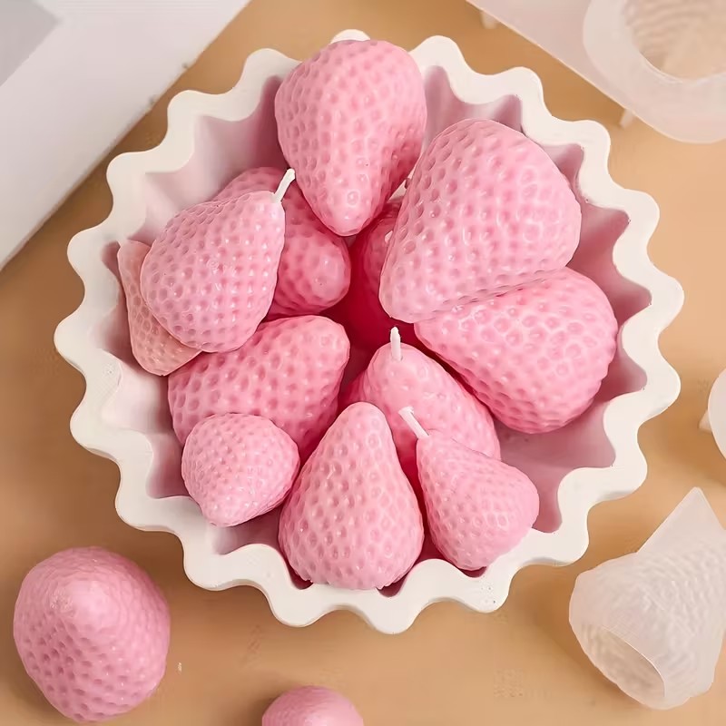 Strawberry Silicone Candle Mol - مراجعة Soap Making Tray وسعره