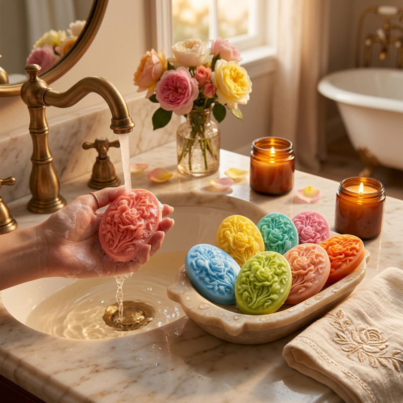 4 Silicone mold with flower sh - مراجعة Soap Making Ideas وسعره